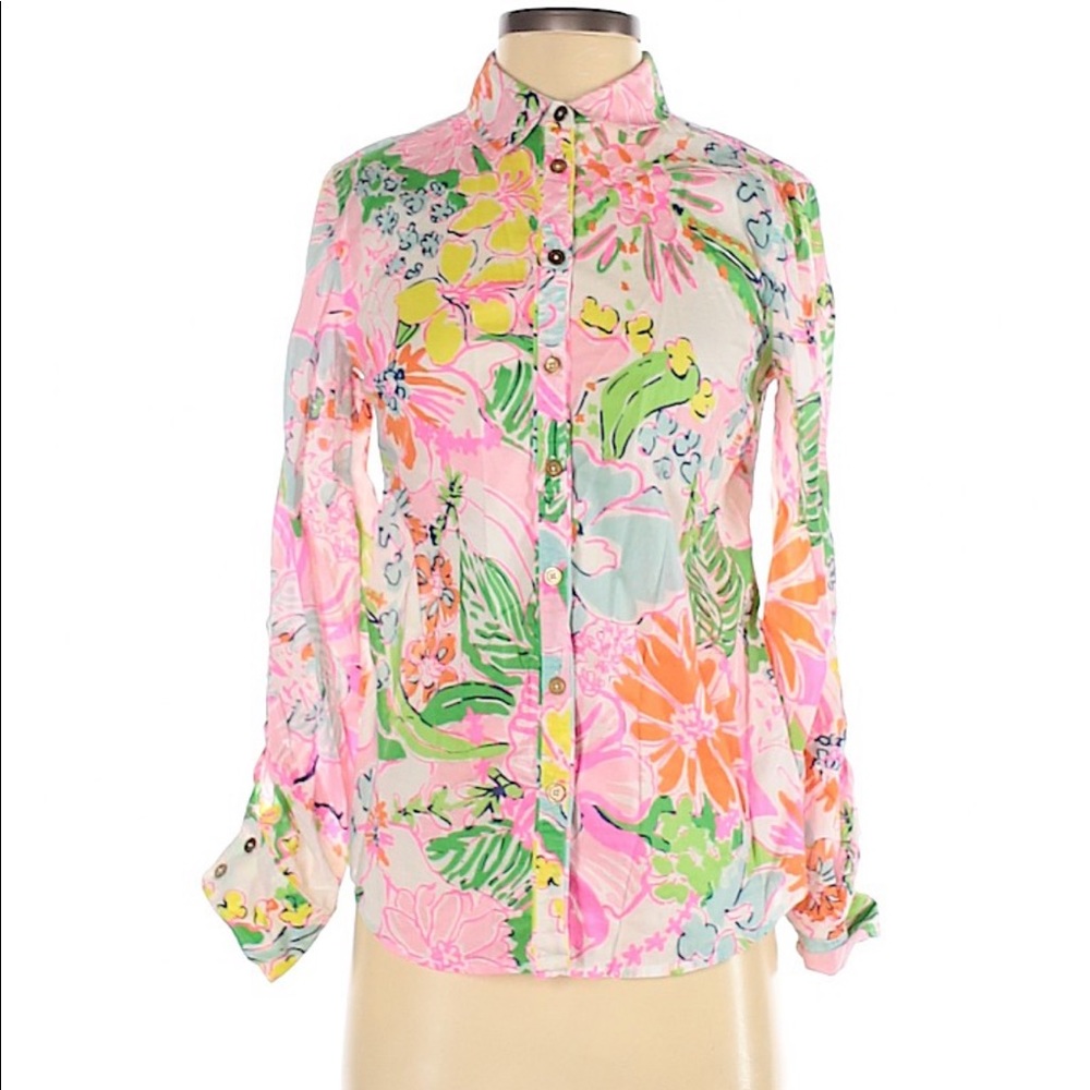 Lily Pulitzer Nosie Posie Button Down shirt
